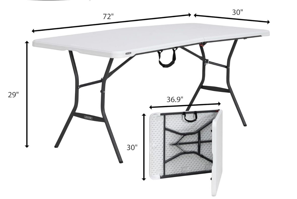 6ft Table Dimensions
