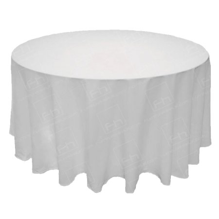 Round White Tablecloth
